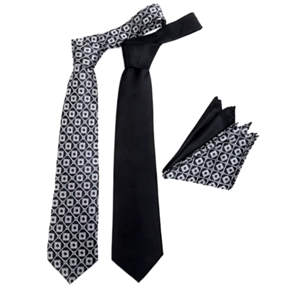 Black, Grey & Red Tie Set  NWT